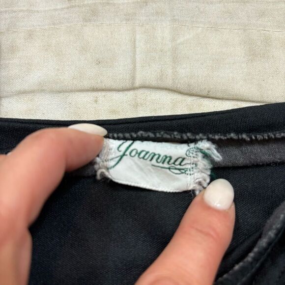 Ladies Vintage Joanna Brand Black Square Neck Tank‎ Top Size Large - Picture 6 of 7